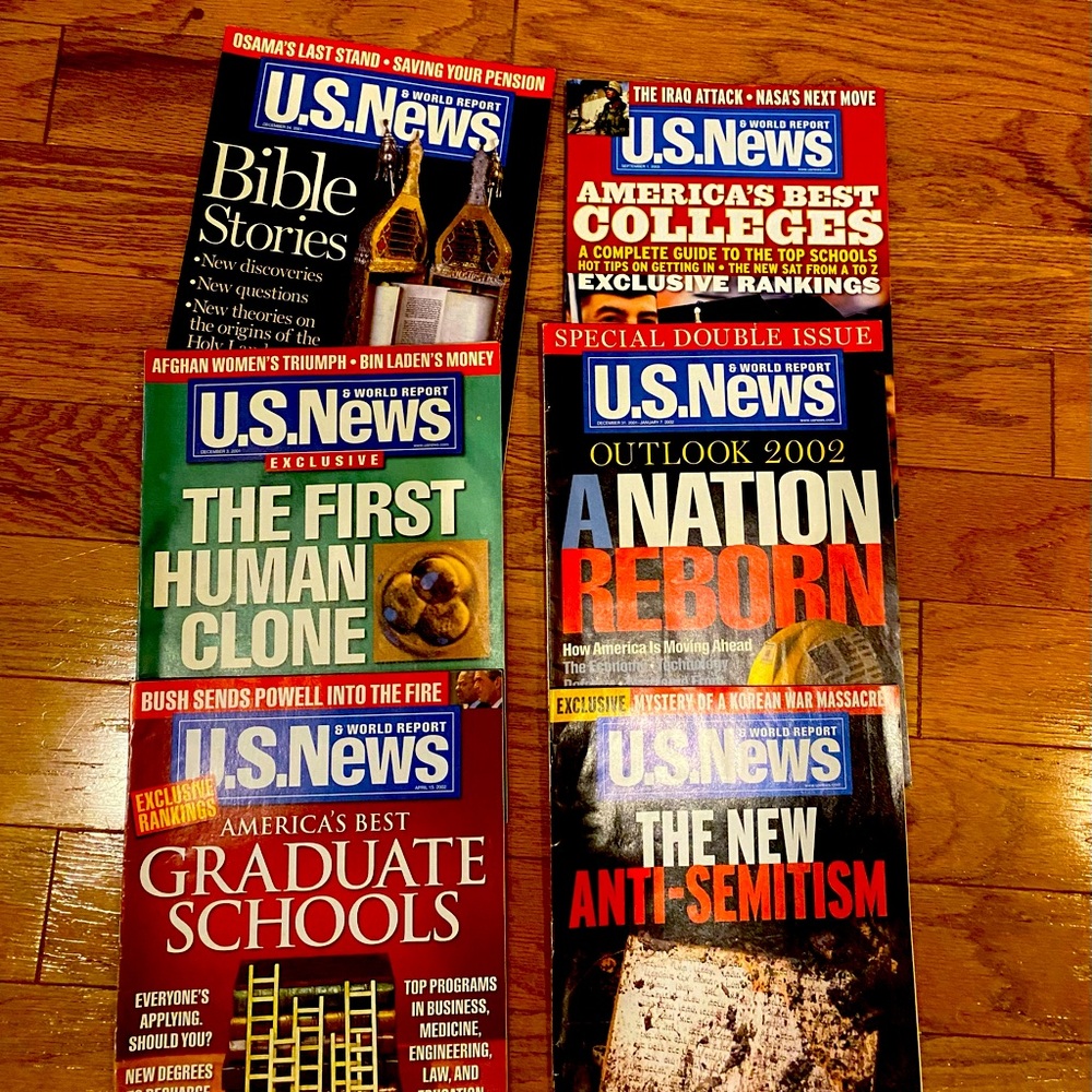 U.S. News & World Report Magazine lot of 6 2001 2002 2003